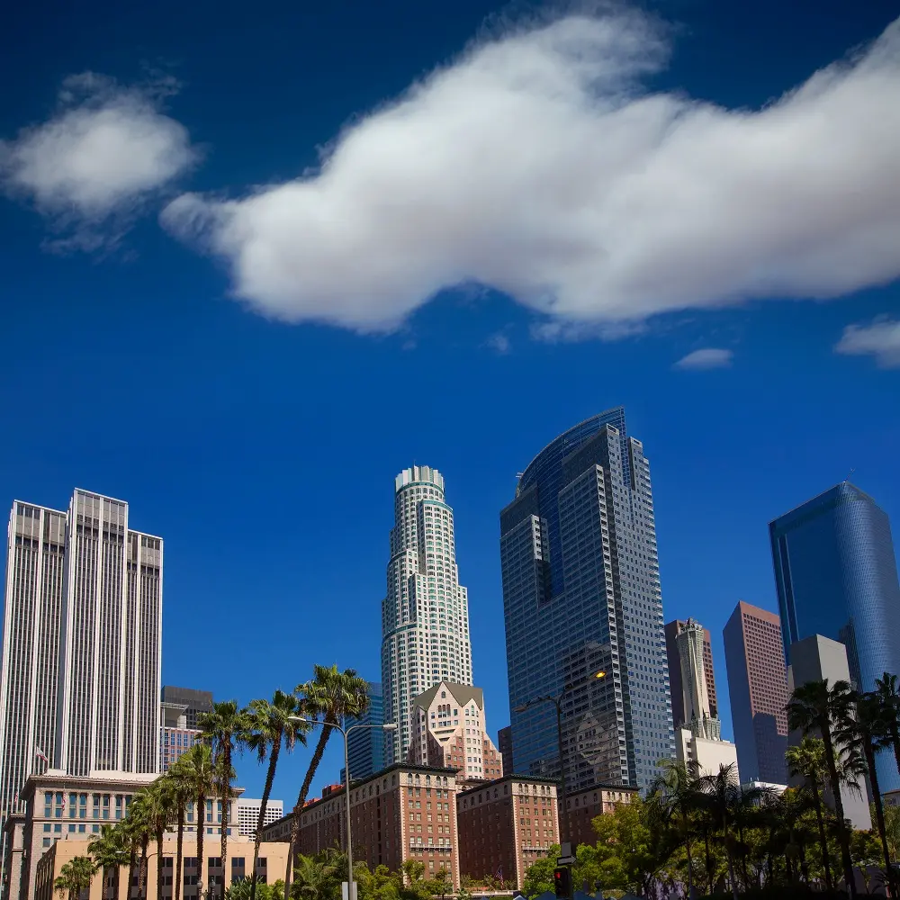 grattacieli nel centro città a los angeles
